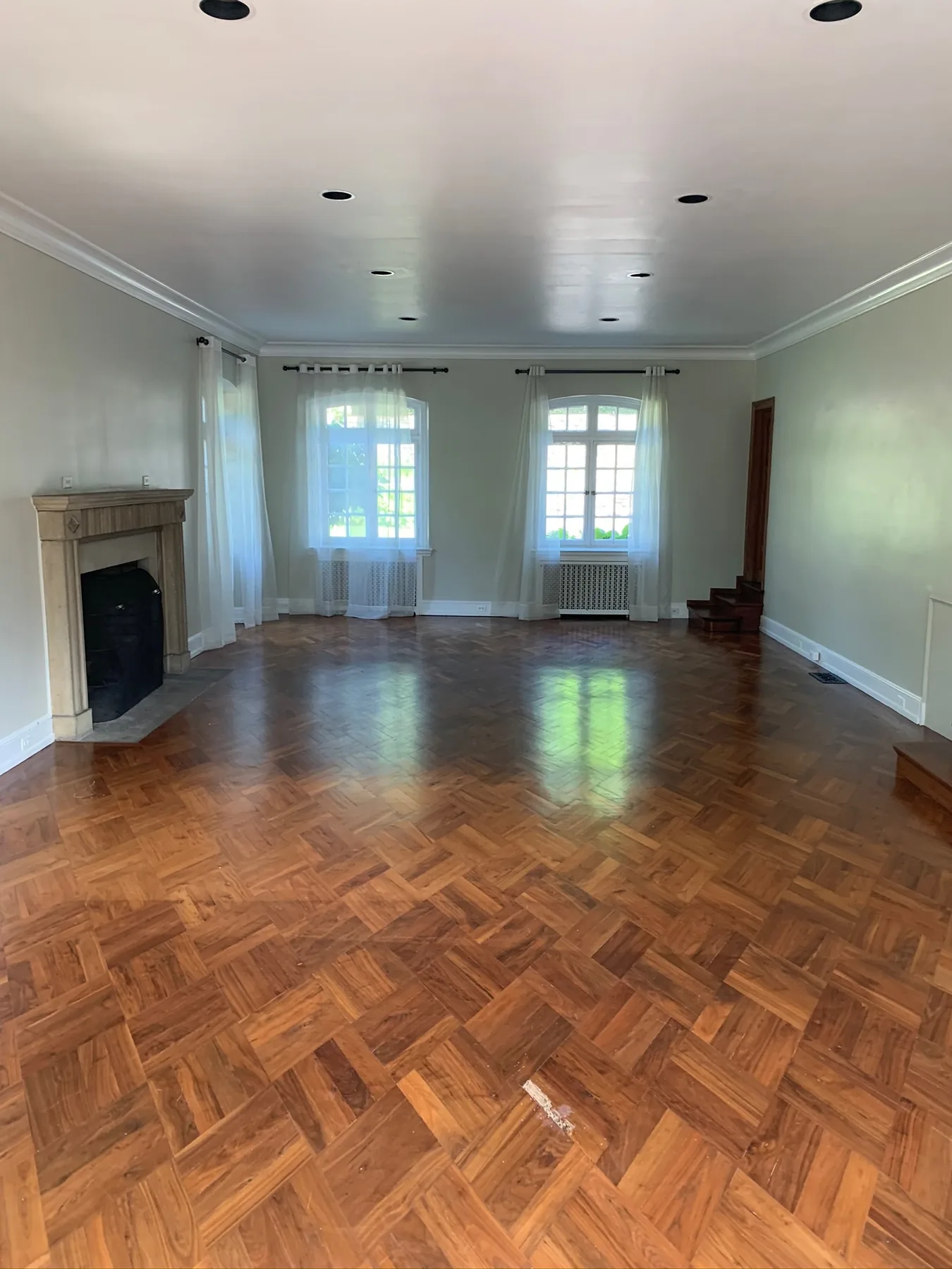 Living room after interior painting and trim work