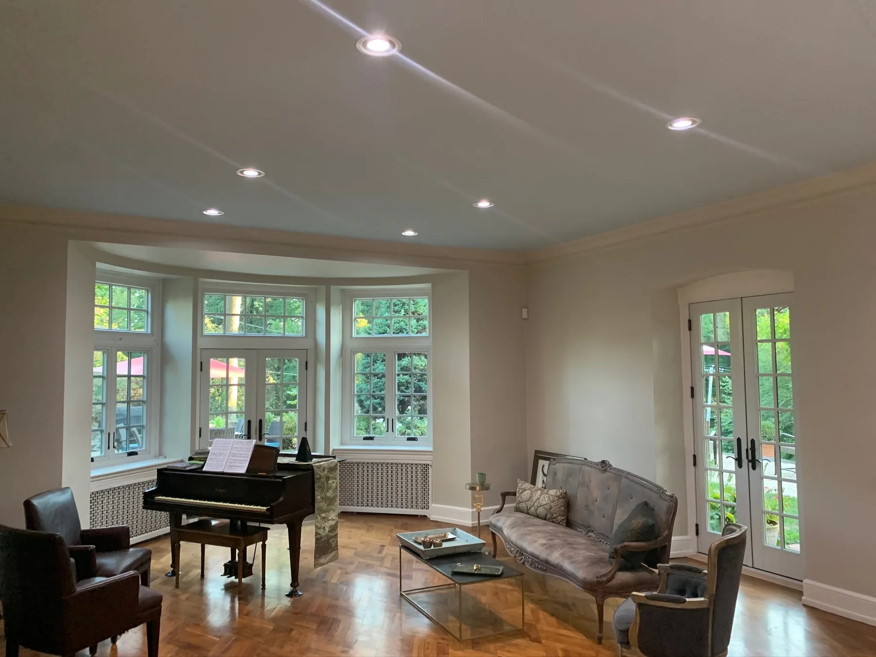 Bright living room after interior painting