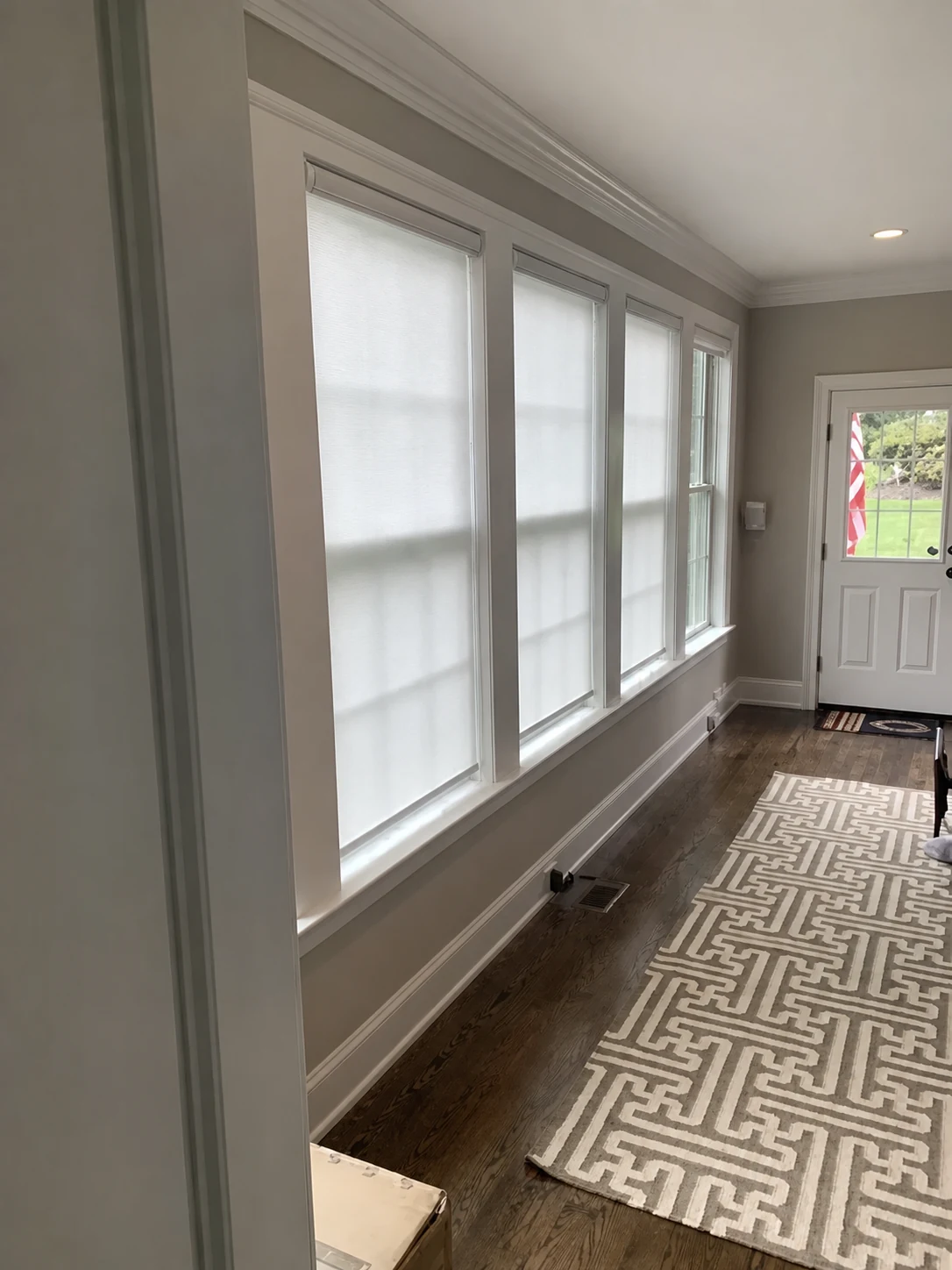 Finished interior painting with carefully prepared walls and trim